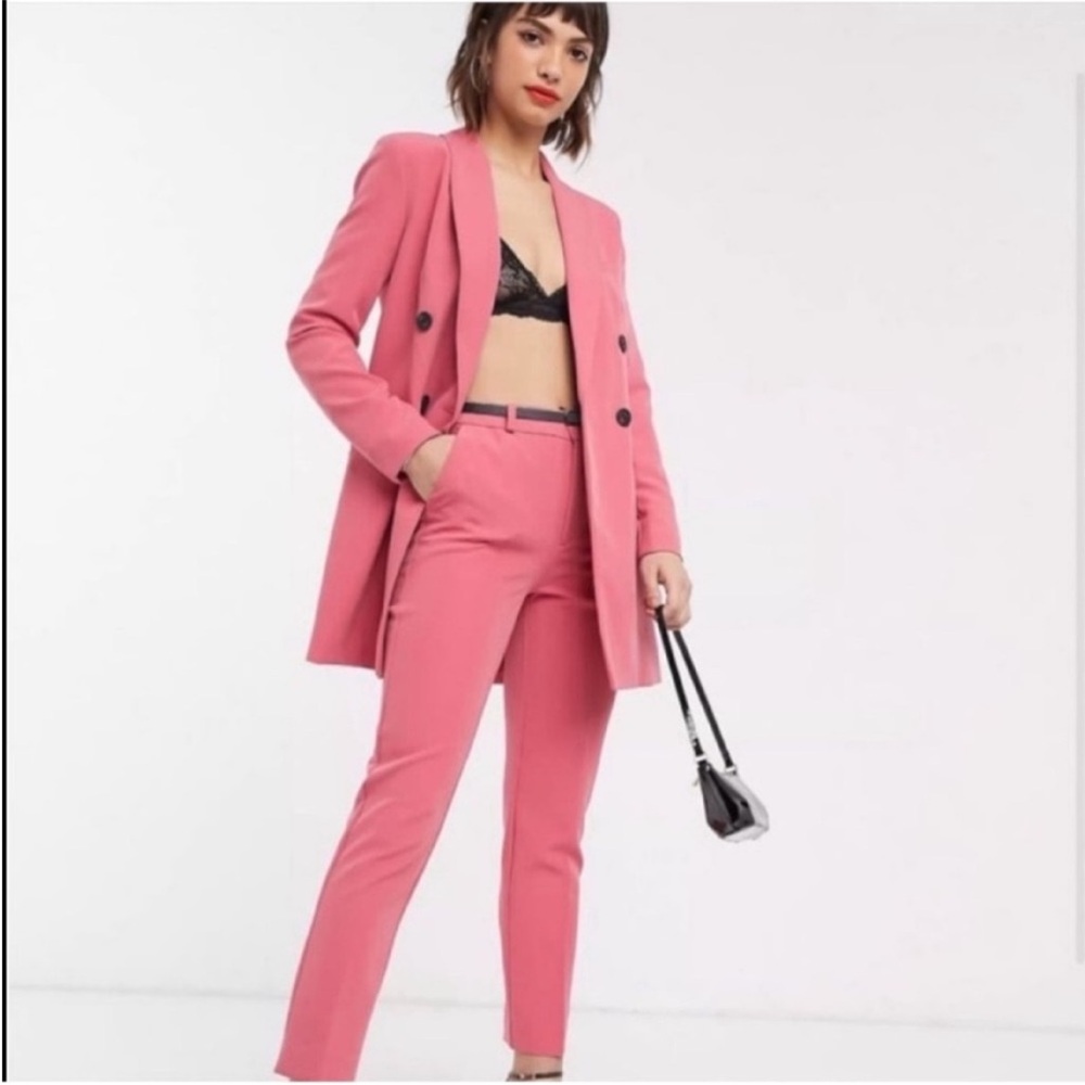 Pink Stradivarius Chino Slim Ankle Length Pants NWT